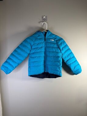 The North Face Kids' Reversible Perrito Hooded Jacket Size 7 Blue